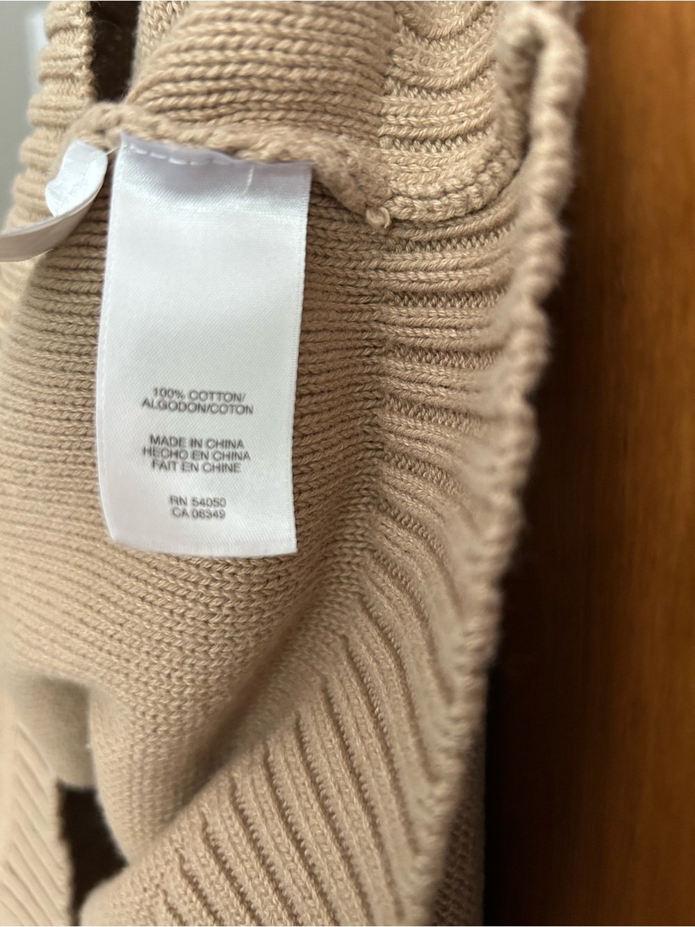 Jones New York Cream Short-Sleeve Cowl Neck Sweater Size L - Picture 5 of 5